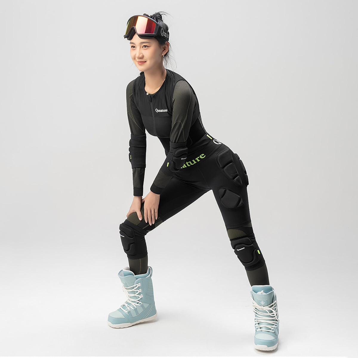 Qunature Ski Advanced L apsauginės šortės šlaunims - slidės, snoubordas, čiužiniai - juoda -- Cycling Accessories
