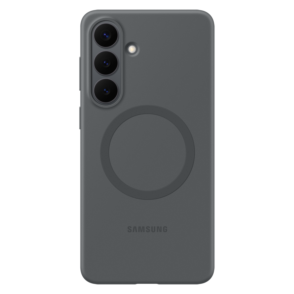 Samsungg Silicone Magnet Dėklas, skirtas Samsung Galaxy S26, suderinamas su MagSafe - juodas