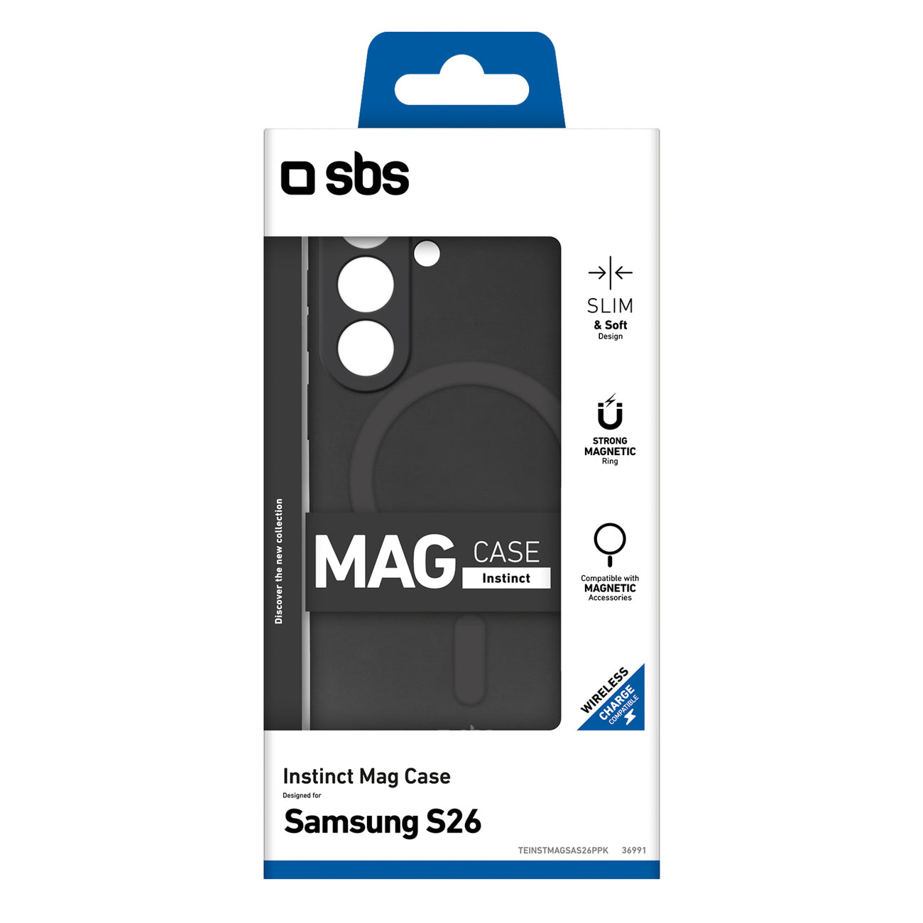 SBS Instinct Mag Dėklas, skirtas Samsung Galaxy S26 Compatible with MagSafe - Juodas