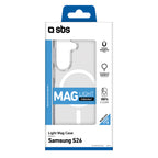 SBS Cover Light Mag apsauginis dėklas, skirtas Samsung Galaxy S26 compatible with MagSafe - permatomas