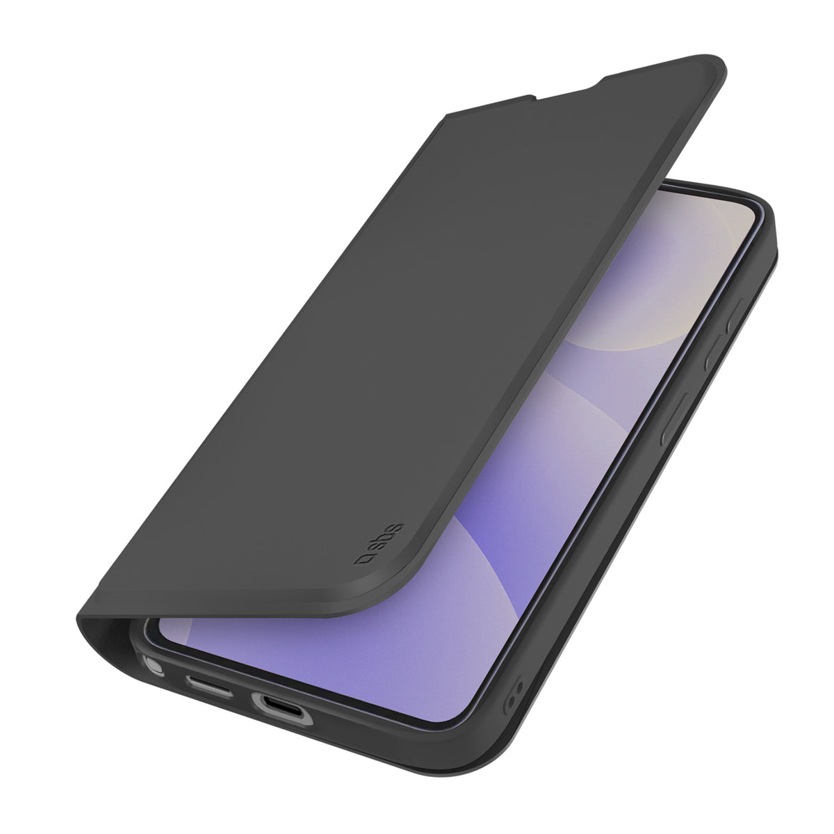 SBS Wallet Smooth dėklas Samsung Galaxy S26 Ultra su atverčiamu dangteliu - juodas -- Samsung Galaxy S26 Ultra