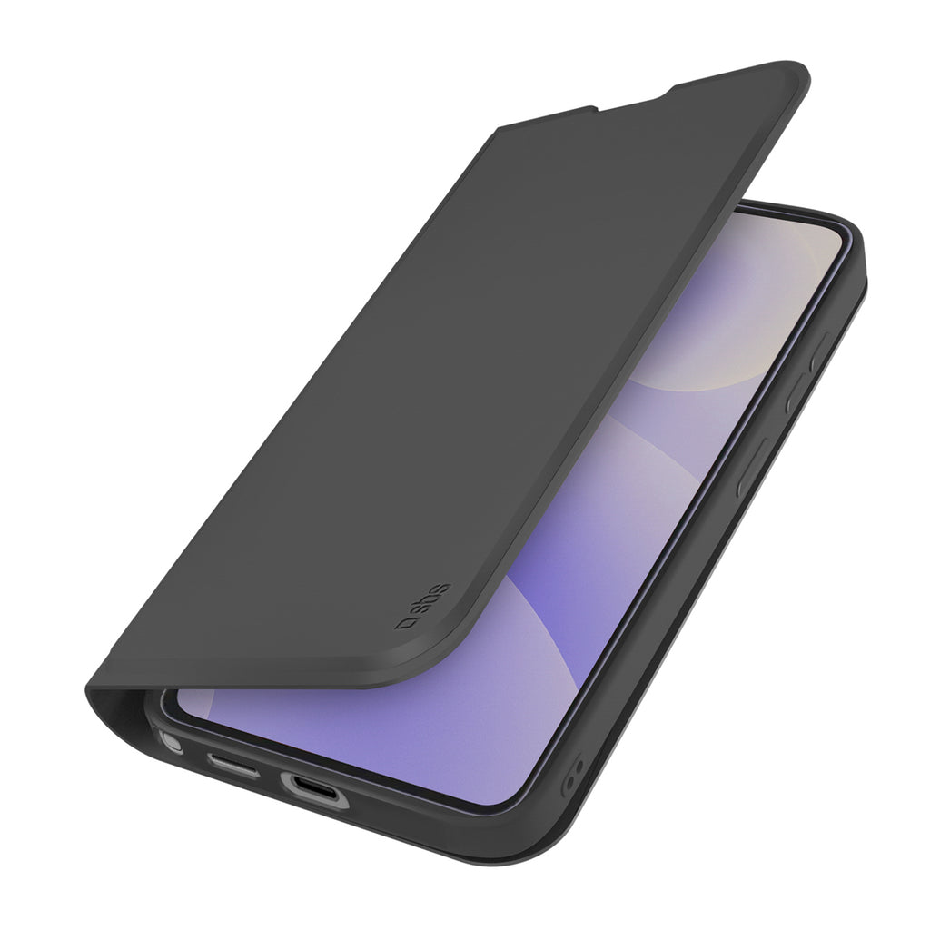 SBS Wallet Smooth dėklas Samsung Galaxy S26 Ultra su atverčiamu dangteliu - juodas -- Samsung Galaxy S26 Ultra