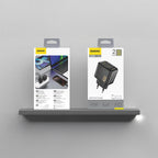 Dudao sieninis įkroviklis A28PEU PD 45W GaN 2xUSB - juodas -- Cell phone chargers