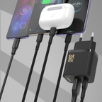 Dudao sieninis įkroviklis A27MaxCEU PD QC 35W USB-A USB-C su USB-C laidu - juodas