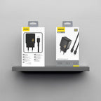Dudao sieninis įkroviklis A26LEU PD 20W GaN USB-C su USB-C į Lightning laidu - juodas