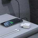 Dudao sieninis įkroviklis A26LEU PD 20W GaN USB-C su USB-C į Lightning laidu - juodas
