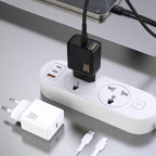 Dudao sieninis įkroviklis A26LEU PD 20W GaN USB-C su USB-C į Lightning laidu - juodas