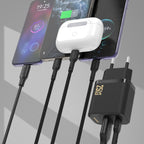 Dudao sieninis įkroviklis A26TCEU PD QC 25W GaN USB-A USB-C su USB-C laidu - juodas
