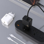 Dudao sieninis įkroviklis A27PCEU PD 30W GaN USB-C su USB-C laidu - baltas