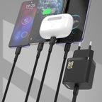 Dudao sieninis įkroviklis A27PCEU PD 30W GaN USB-C su USB-C laidu - baltas