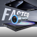 Dudao automobilių įkroviklis R4Ultra 120W Power Delivery Quick Charge LED USB-A USB-C, pilkas