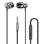 Dudao X10PRO į ausis įdedamos ausinės, laidinės, 3,5 mm mini lizdas – juodas