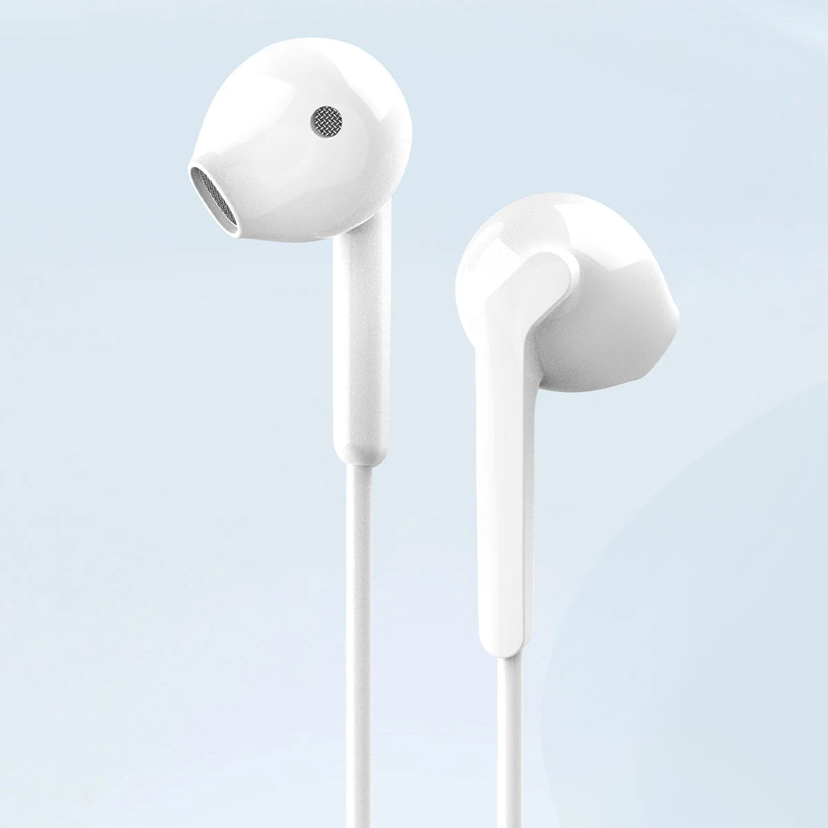 Dudao X3 į ausis įdedamos ausinės, laidinės, 3,5 mm mini lizdas – baltos spalvos