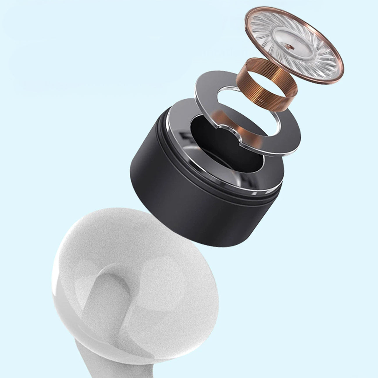 Dudao X3 į ausis įdedamos ausinės, laidinės, 3,5 mm mini lizdas – baltos spalvos