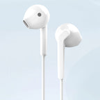 Dudao X3+ į ausis įdedamos ausinės, laidinės, 3,5 mm mini lizdas – baltos spalvos