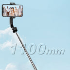 Selfie lazdelė Dudao F18S 4-in-1 sulankstomas trikojis su nuotolinio valdymo pulteliu – juoda -- Selfie Sticks & Tripods