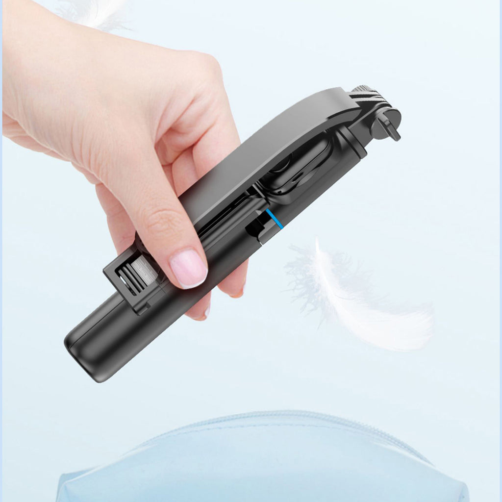 Selfie lazdelė Dudao F18S 4-in-1 sulankstomas trikojis su nuotolinio valdymo pulteliu – juoda -- Selfie Sticks & Tripods