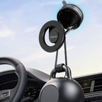 Dudao F24X su MagSafe suderinamas automobilinis laikiklis su siurbtuku, juodas