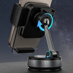 Dudao F24PLUS automobilinis laikiklis su siurbtuku prietaisų skydeliui, juodas