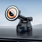 Automobilinis laikiklis Dudao F12MAX+ su 15W belaidžiu įkrovikliu, suderinamas su Magsafe - juodas