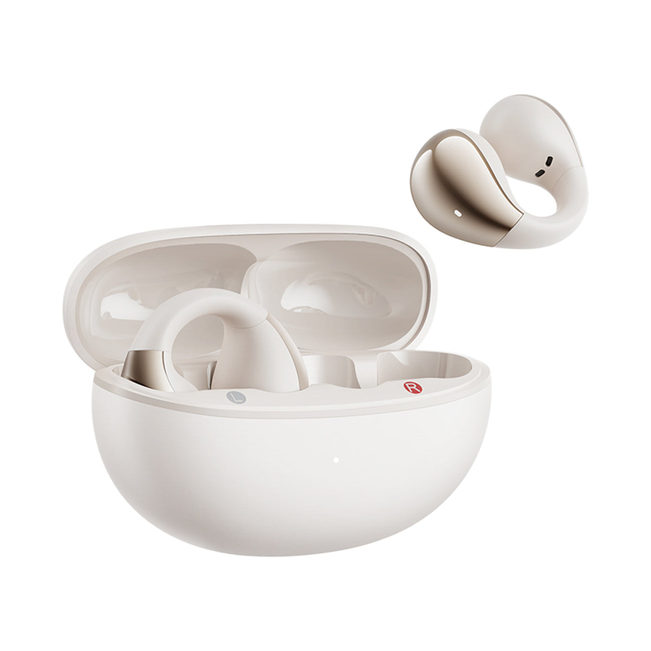 OWS QCY Crossky C30 Ausinės su Spaustuku IPX4 Bluetooth 5.4 - Baltos -- Headphones