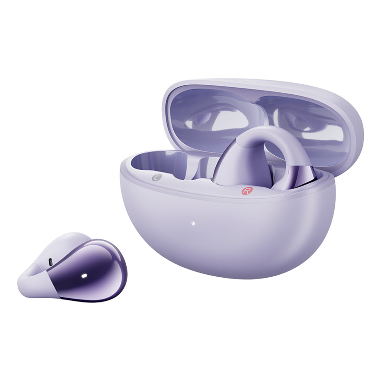 OWS QCY Crossky C30 Ausinės su Spaustuku IPX4 Bluetooth 5.4 - Violetinės -- Headphones