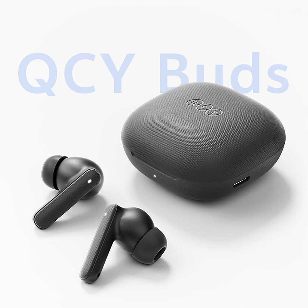 QCY Buds TWS IPX4 Bluetooth 5.4 Į Ausį Dedamos Ausinės - Pilkos -- Headphones