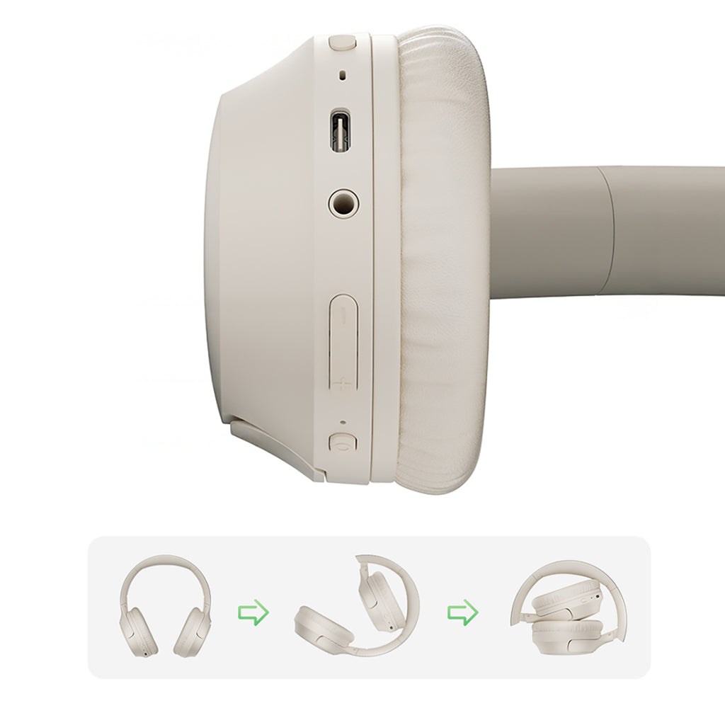 QCY H2 Pro ENC Bluetooth 5.3 apgaubiančios ausinės - Baltos -- Headphones