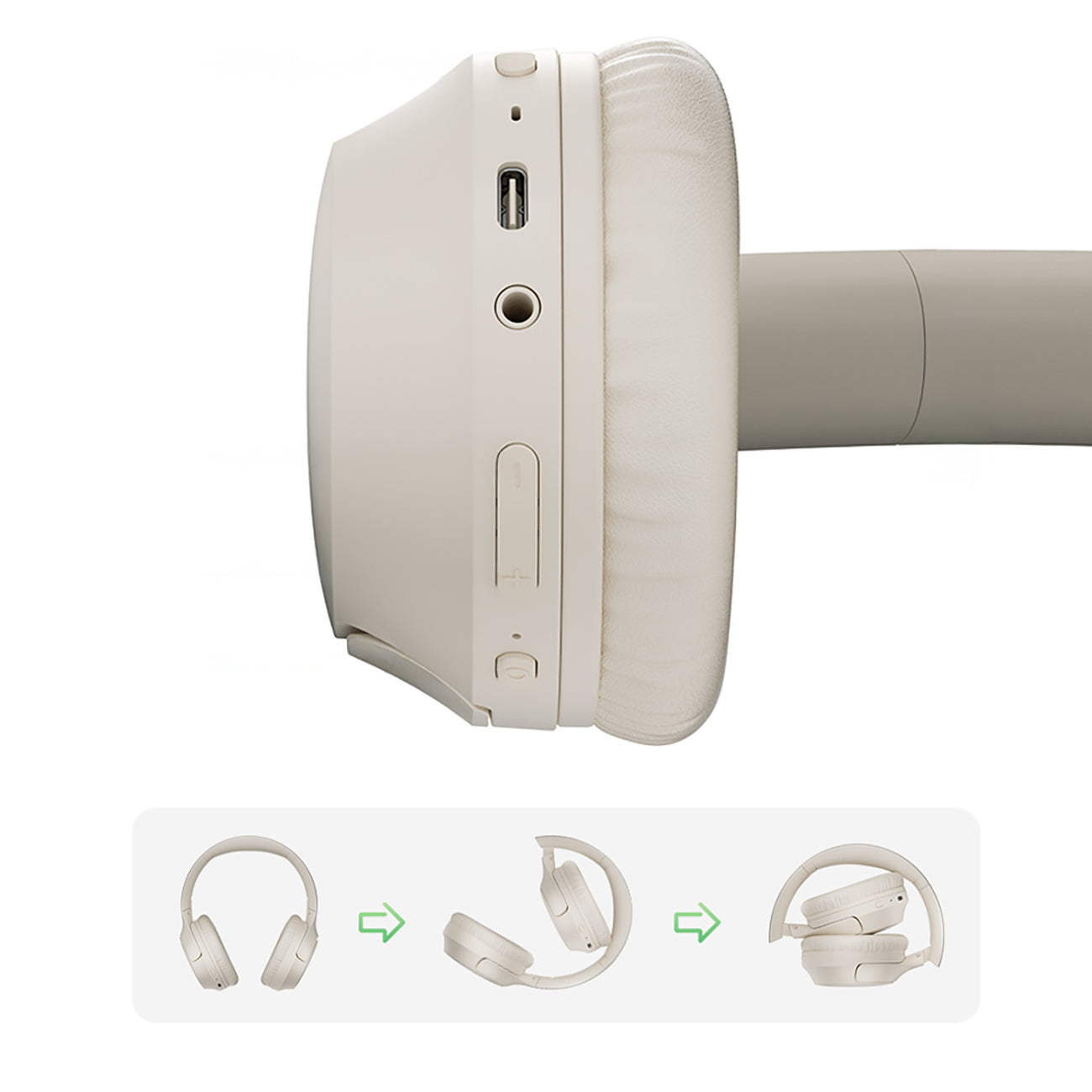 QCY H2 Pro ENC Bluetooth 5.3 apgaubiančios ausinės - Baltos -- Headphones