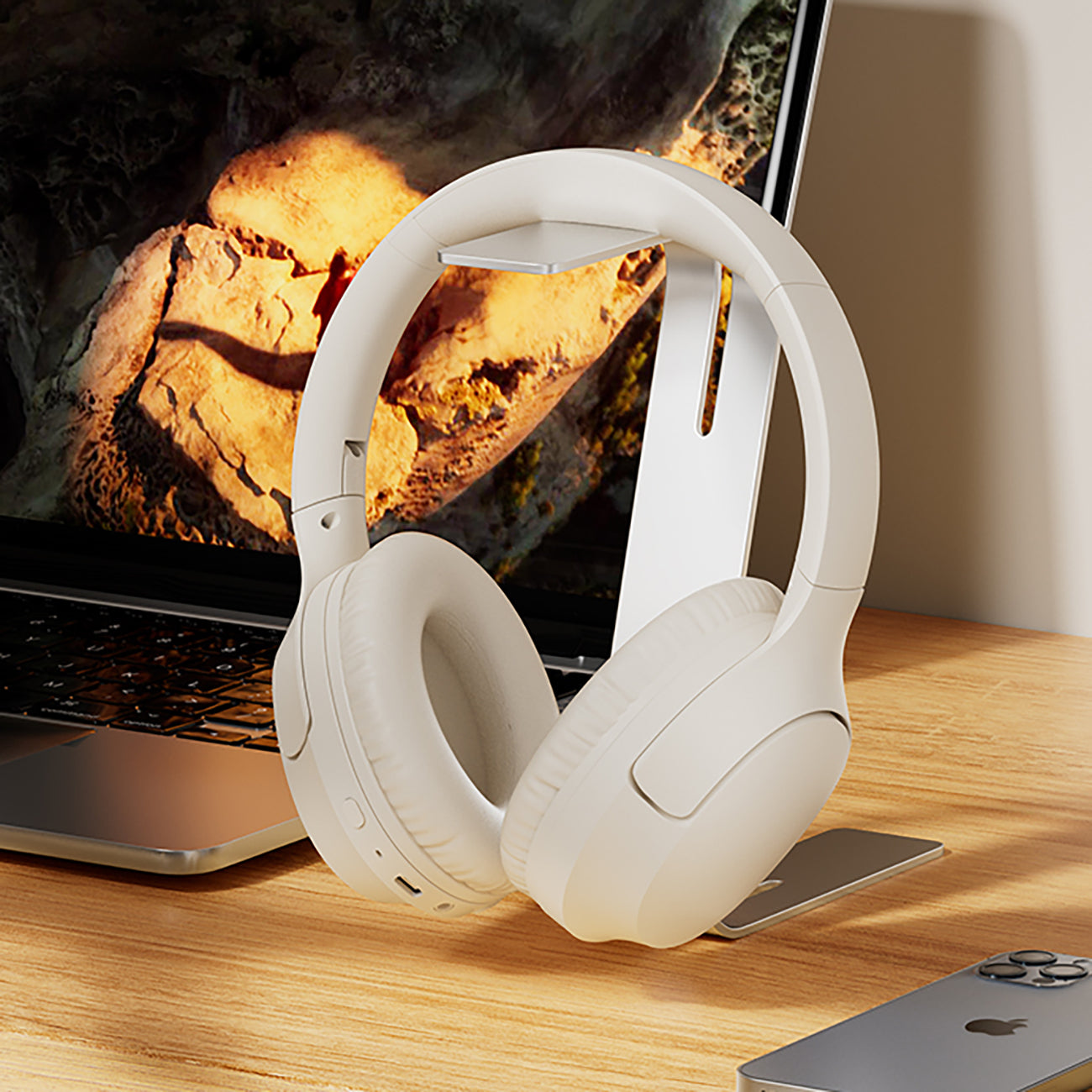 QCY H2 Pro ENC Bluetooth 5.3 apgaubiančios ausinės - Baltos -- Headphones