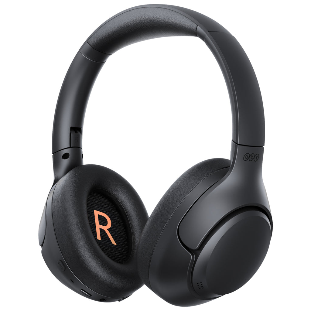 QCY H3 ant ausinės uždedamos ausinės su ANC ir Bluetooth 5.4 – juodos