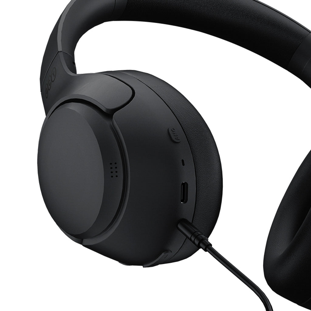 QCY H3 ant ausinės uždedamos ausinės su ANC ir Bluetooth 5.4 – juodos