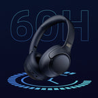 QCY H3 ant ausinės uždedamos ausinės su ANC ir Bluetooth 5.4 – juodos