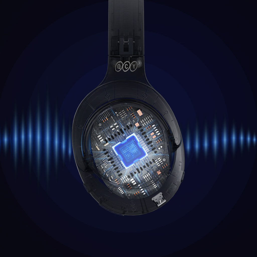 QCY H3 ant ausinės uždedamos ausinės su ANC ir Bluetooth 5.4 – juodos