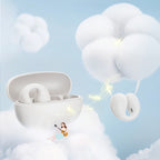 OWS QCY Crossky C10 ausinės su ENC segtuku IPX5 Bluetooth 5.4 - Baltos -- Headphones