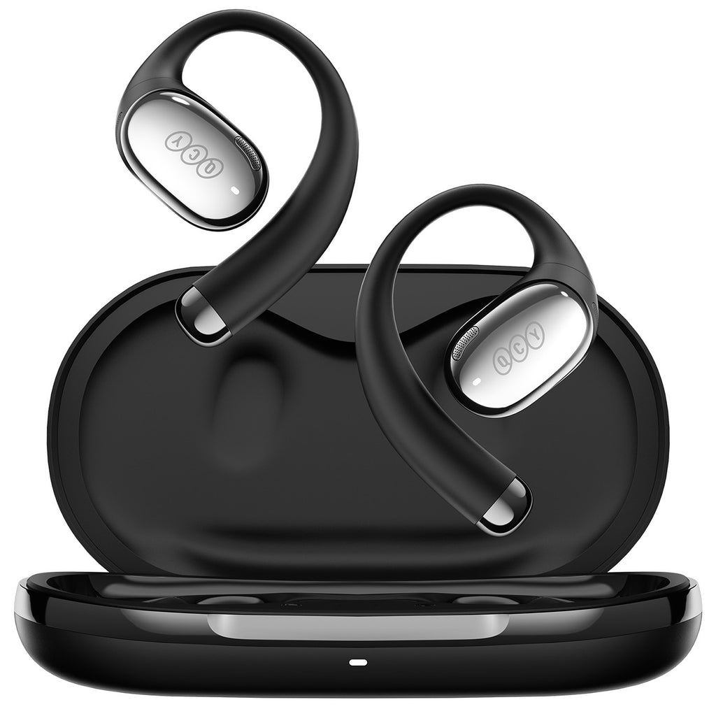 OWS QCY Crossky R70 LDAC IPX5 ausinės su ausų kabliukais – juodos