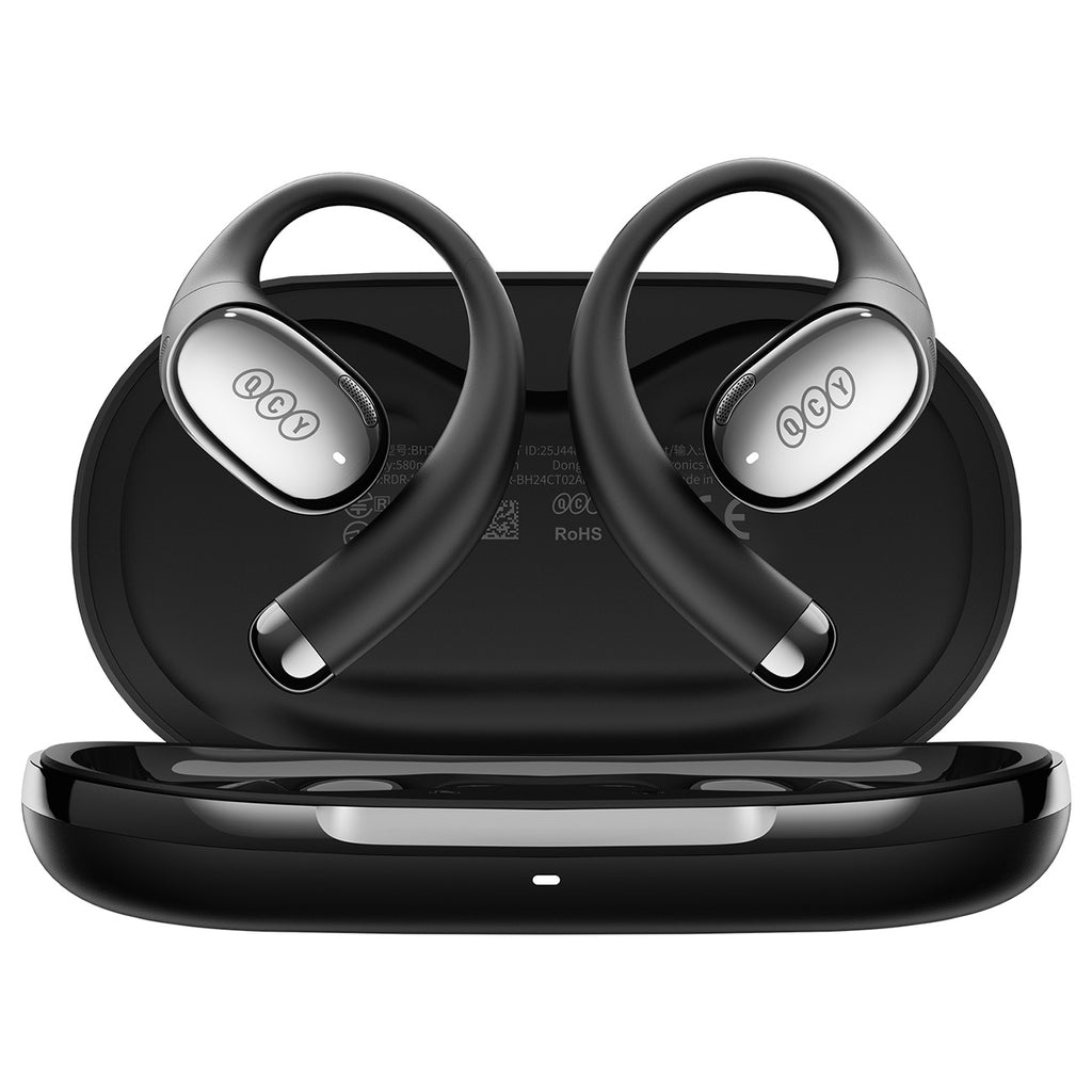 OWS QCY Crossky R70 LDAC IPX5 ausinės su ausų kabliukais – juodos