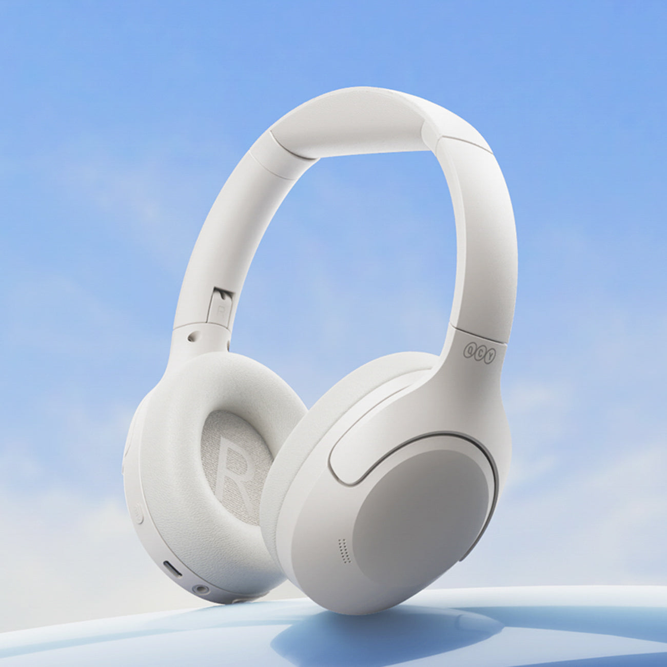 QCY H3 Lite apgaubiančios ausinės su ANC ir Bluetooth 5.3 - Baltos -- Headphones