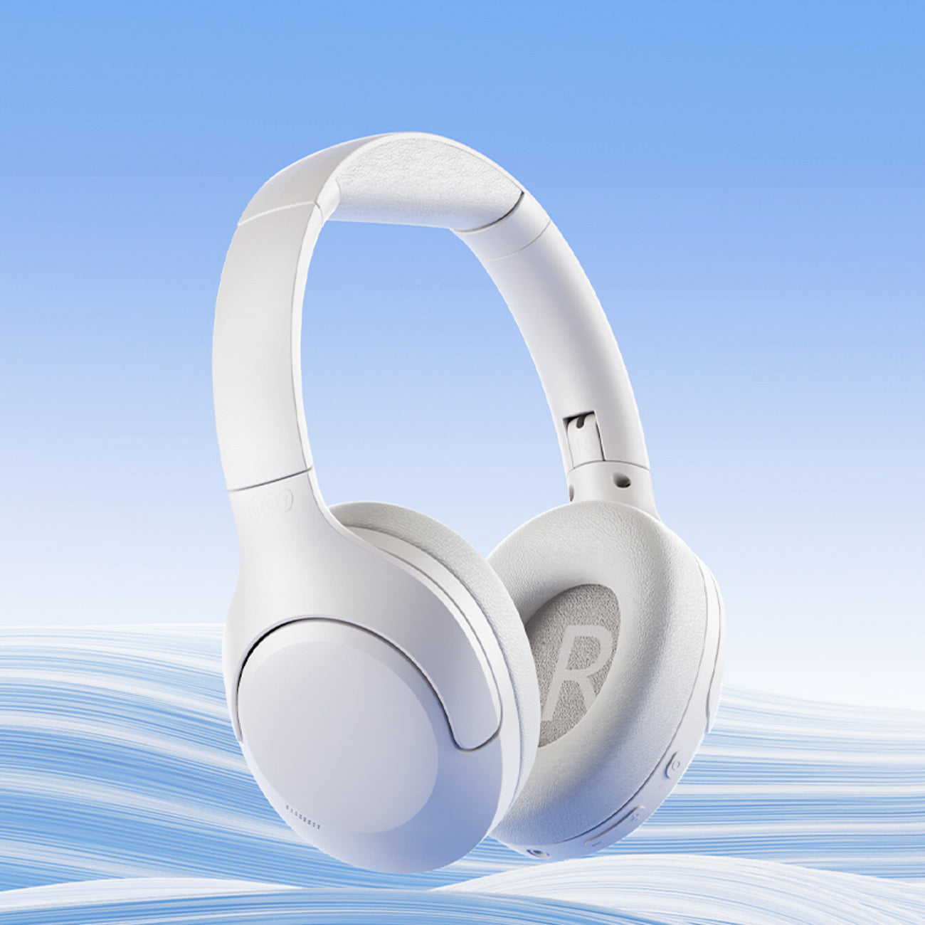 QCY H3 Lite apgaubiančios ausinės su ANC ir Bluetooth 5.3 - Baltos -- Headphones