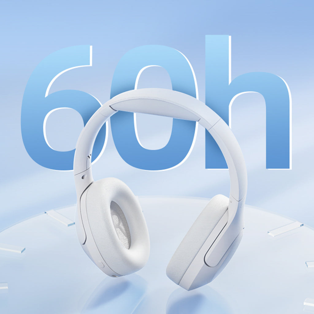 QCY H3 Lite apgaubiančios ausinės su ANC ir Bluetooth 5.3 - Baltos -- Headphones
