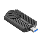 Wozinsky WAX-1800 dvibendės belaidės USB 3.0 WiFi 6 adapteris - juodas -- Network Adapters
