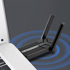 Wozinsky WAX-1800 dvibendės belaidės USB 3.0 WiFi 6 adapteris - juodas -- Network Adapters