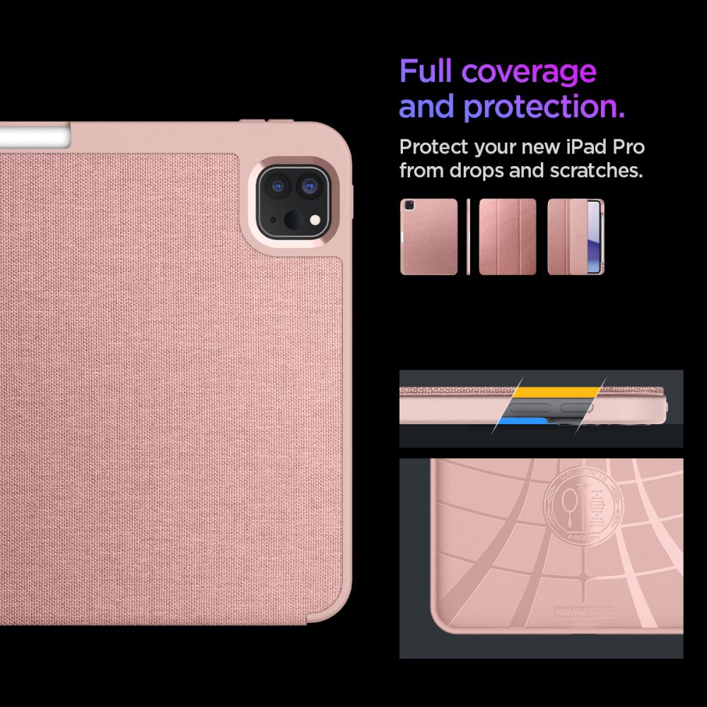 Spigen Urban Fit dėklas, skirtas iPad Pro 11" 5 / 6 / 2024-2025 - rožinė