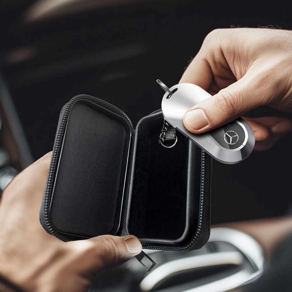 Techniškai apsaugotas KLR300 Apsaugos nuo vagystės automobilio raktų dėklas – juodas -- Cell phone cases and covers