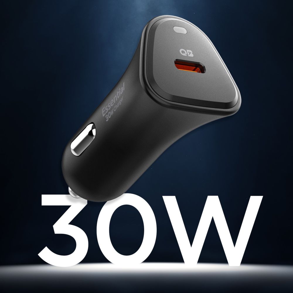Spigen automobilinis įkroviklis Essential EV301 30W - juodas