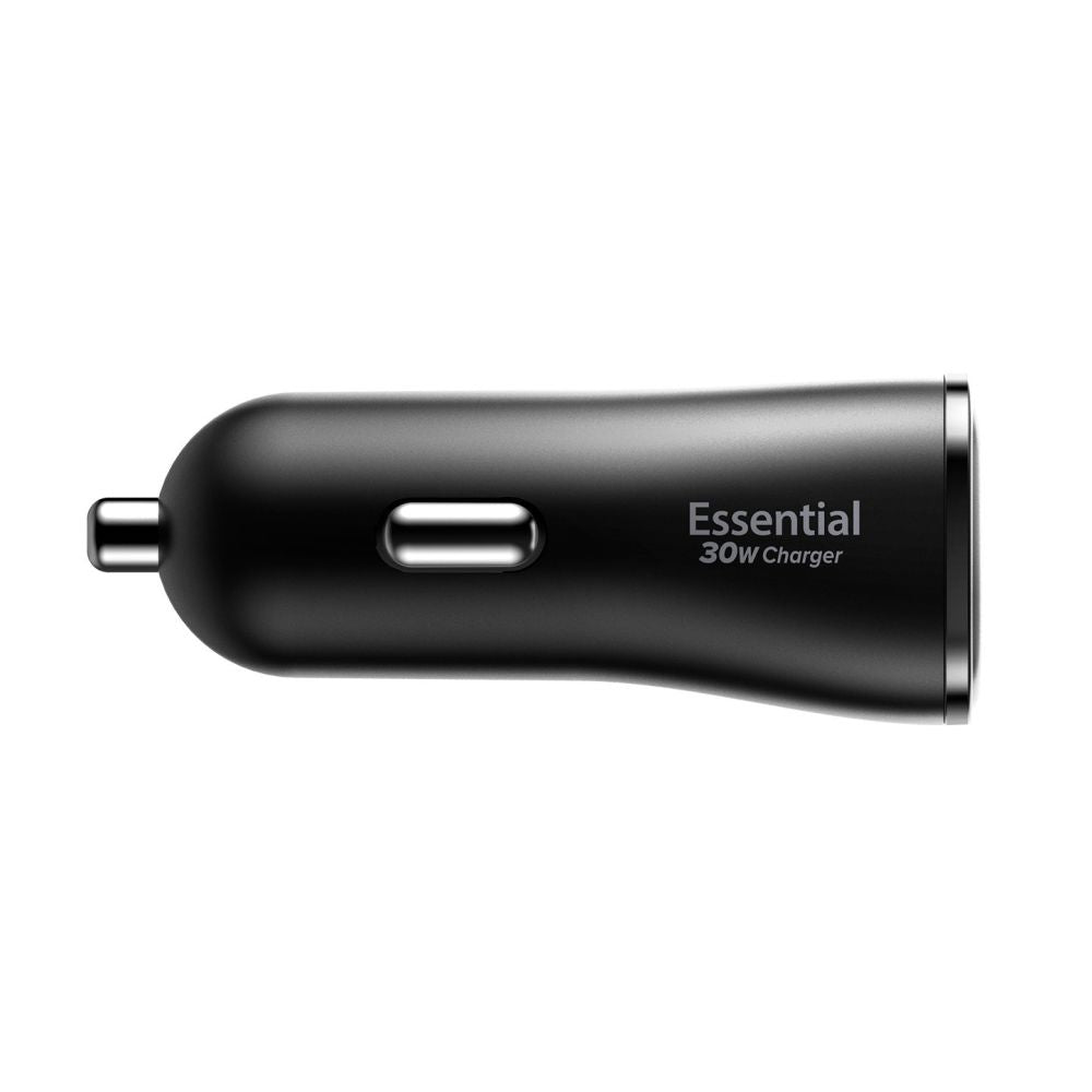 Spigen automobilinis įkroviklis Essential EV302 30W 2 jungčių USB-A - juodas