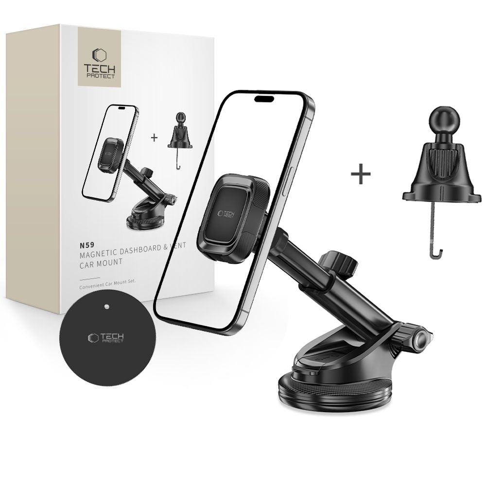 Tech-Protect N59 magnetinis laikiklis - juodas -- Cell phone holders