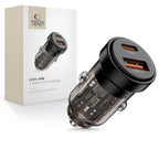 Tech-Protect automobilinis įkroviklis CC03 30W 2 jungčių USB-A / USB-C - juodas -- Cell phone chargers