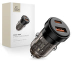 Tech-Protect automobilinis įkroviklis CC03 45W 2 jungčių USB-A / USB-C - juodas -- Cell phone chargers
