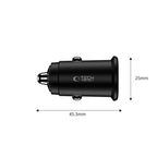 Tech-Protect automobilinis įkroviklis CC02 35W 2 jungčių USB-C / USB-A - juodas -- Cell phone chargers